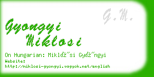 gyongyi miklosi business card