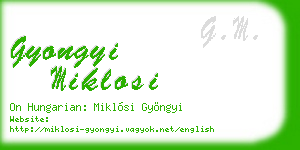 gyongyi miklosi business card